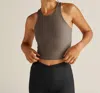 Beyond Yoga Spacedye Refocus Cropped Tank Top In Soft Umber Heather In Gray