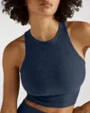 Beyond Yoga Spacedye Refocus Cropped Tank Nocturnal Navy L In Nocturnal Navy