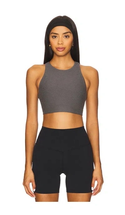 Beyond Yoga Spacedye Refocus Sports Bra In Gray