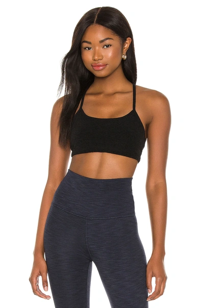 Beyond Yoga Spacedye Slim Racerback Medium Support Bra In Black
