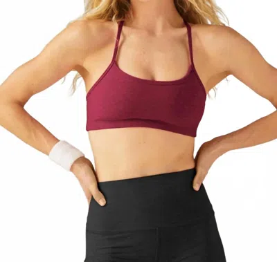 Beyond Yoga Spacedye Slim Racerback Bra In Bordeaux In Red