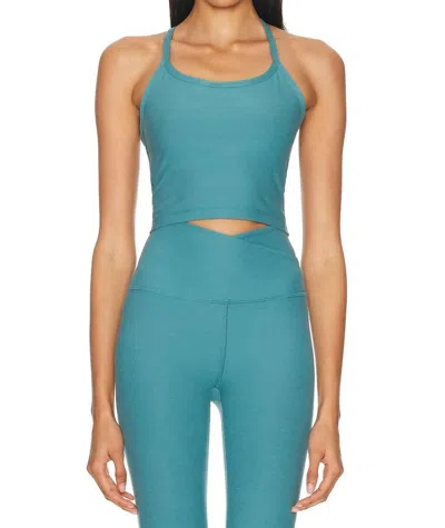 Beyond Yoga Spacedye Slim Racerback Bra In Deep Aqua In Blue