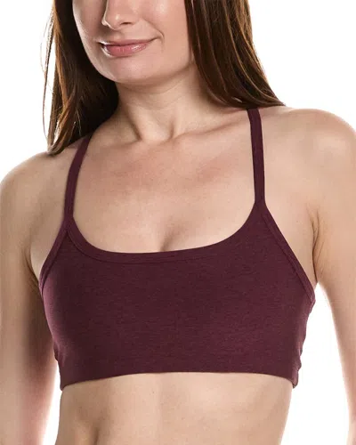 Beyond Yoga Spacedye Slim Racerback Sports Bra In Midnight Burgundry Heather