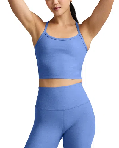 Beyond Yoga Spacedye Slim Racerback Cropped Tank In Blue