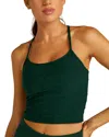 Beyond Yoga Spacedye Slim Racerback Cropped Tank In Dark Spruce Green Heather In Dark Spruce Green Heather