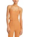 Beyond Yoga Spacedye Slim Racerback Cropped Tank In Marmalade Heather