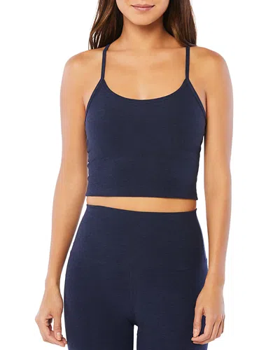 BEYOND YOGA SPACEDYE SLIM RACERBACK CROPPED TANK IN NOCTURNAL
