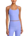 Beyond Yoga Space Dye Slim Racerback Crop Tank In Periwinkle Cloud Heather