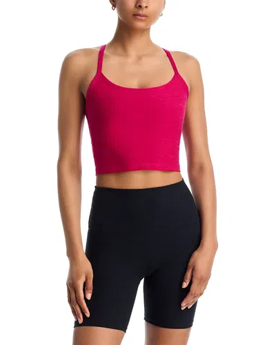 Beyond Yoga Spacedye Slim Racerback Cropped Tank In Vivid Pink