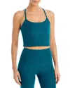 Beyond Yoga Spacedye Slim Racerback Cropped Tank In Lunar Teal Heather