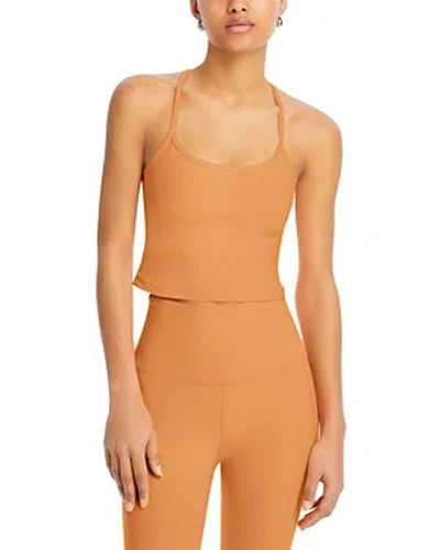 Beyond Yoga Spacedye Slim Racerback Cropped Tank In Marmalade Heather