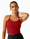 Beyond Yoga Space Dye Slim Racerback Crop Tank In Red