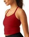 Beyond Yoga Space Dye Slim Racerback Crop Tank In Ruby Red