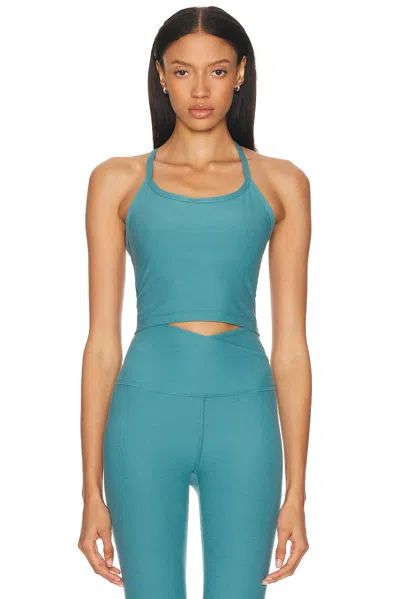Beyond Yoga Spacedye Slim Racerback Cropped Tank Top In Blue