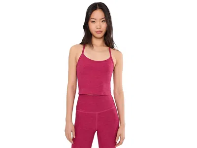 Beyond Yoga Spacedye Slim Racerback Cropped Tank Top In Pink