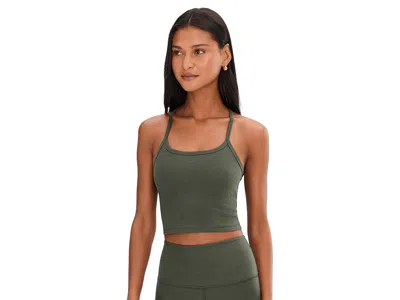 Beyond Yoga Spacedye Slim Racerback Cropped Tank Top In Green