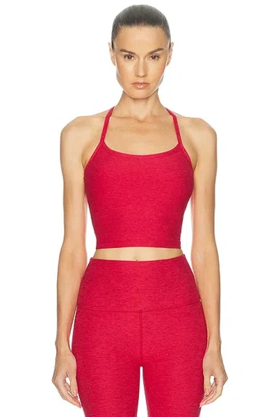 Beyond Yoga Spacedye Slim Racerback Cropped Tank Top In Pink