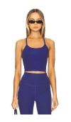 Beyond Yoga Spacedye Slim Racerback Cropped Tank Top In Blue