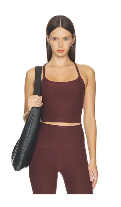 Beyond Yoga Spacedye Slim Racerback Cropped Tank Top In Gold