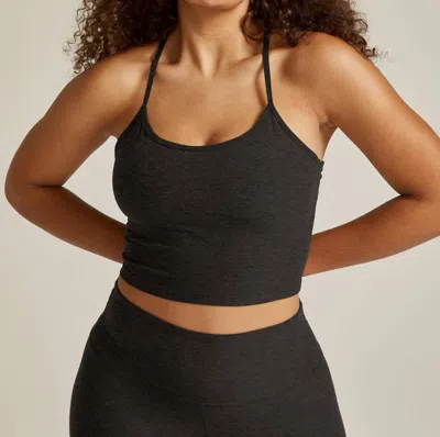 Beyond Yoga Spacedye Slim Racerback Cropped Tank Top In Darkest Night In Multi