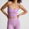 Beyond Yoga Spacedye Slim Racerback Cropped Tank Top In Lilac Petal