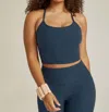 Beyond Yoga Spacedye Slim Racerback Cropped Tank Top In Nocturnal Navy