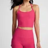 Beyond Yoga Spacedye Slim Racerback Cropped Tank Top In Vivid Pink Heather