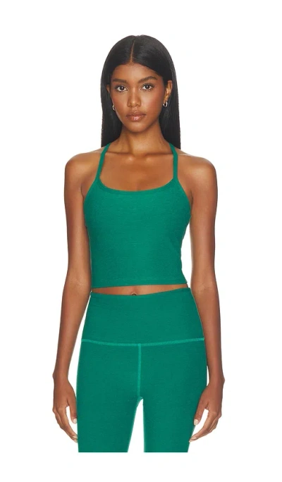 Beyond Yoga Spacedye Slim Racerback Cropped Tank Top In Blue