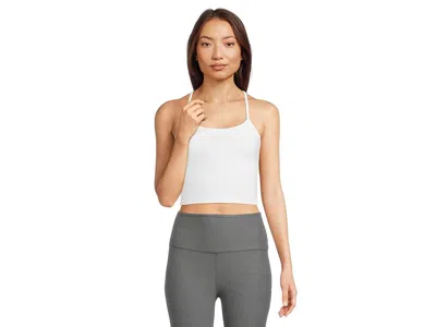 Beyond Yoga Spacedye Slim Racerback Cropped Tank Top In White