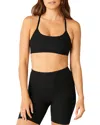 Beyond Yoga Spacedye Slim Racerback Sports Bra In Black