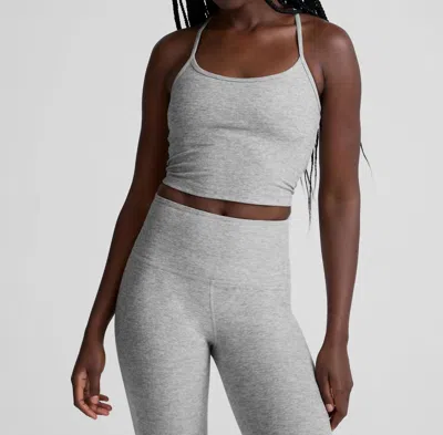 Beyond Yoga Spacedye Slim Racerback Tank In Silver Mist In Gray