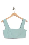 Beyond Yoga Spacedye Square Neck Sports Bra In Minty Slate Heather