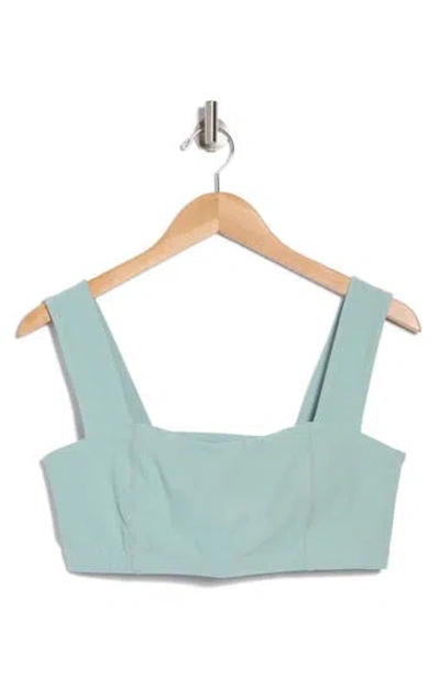 Beyond Yoga Spacedye Square Neck Sports Bra In Minty Slate Heather