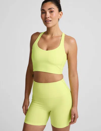 Beyond Yoga Spacedye Streamlined Racerback Tank Top In Electric Lime In Yellow
