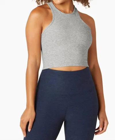Beyond Yoga Spacedye Studio Cropped Tank In Silver Mist In Multi