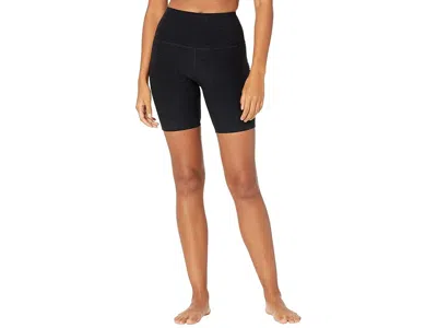 Beyond Yoga Spacedye Team Pockets High Waisted Biker Shorts In Black