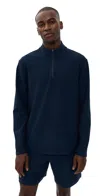 Beyond Yoga Spacedye Terrain Mens Quarter Zip Pullover Nocturnal Navy In Blue
