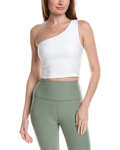 Beyond Yoga Spacedye The Bold Shoulder Cropped Tan In White
