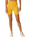 Beyond Yoga Spacedye Top Line Biker Shorts In Sunflower Heather