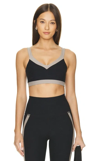 Beyond Yoga Spacedye Top Line Bra In Darkest Night & Birch