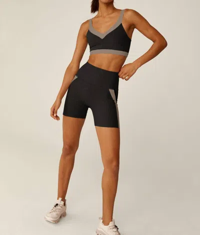 Beyond Yoga Spacedye Top Line Bra In Darkest Night/birch