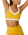 Beyond Yoga Spacedye Top Line Sports Bra In Yellow