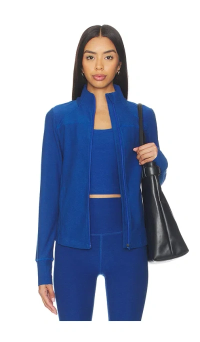 Beyond Yoga Spacedye Trails Active Jacket In Blue