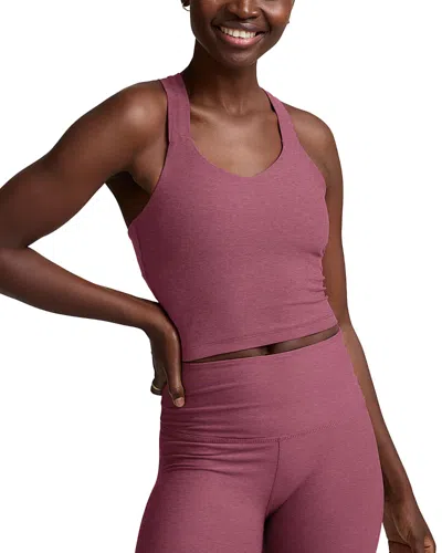 Beyond Yoga Spacedye Twist Cropped Tank In Purple
