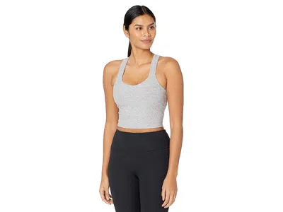 Beyond Yoga Spacedye Twist Through Cropped Tank Top In Gray