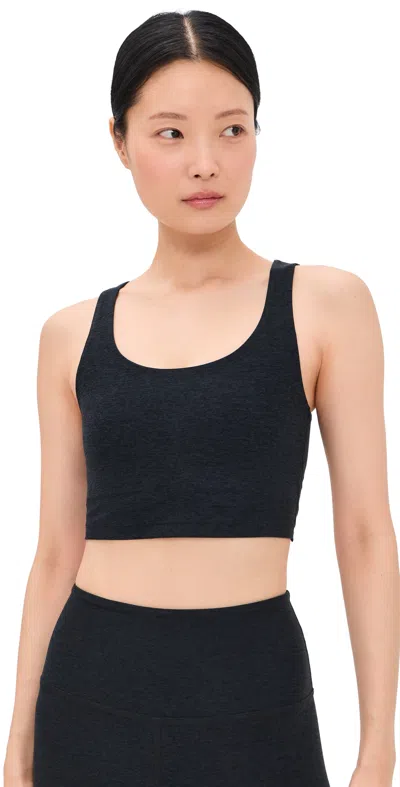 Beyond Yoga Spacedye Twister Cropped Tank Darkest Night In Black