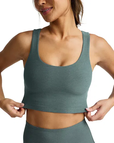 Beyond Yoga Spacedye Twister Cropped Tank In Green