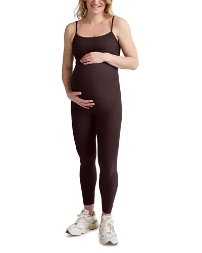Beyond Yoga Spacedye Uplevel Maternity Jumpsuit In Brown