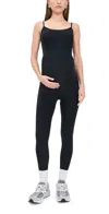 Beyond Yoga Spacedye Uplevel Maternity Jumpsuit Darkest Night In Black