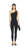 Beyond Yoga Spacedye Upswing One Shoulder Jumpsuit In Black